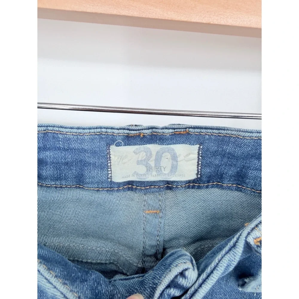 Free People We The Free Jeans 30 Blue High Rise Skinny Boho Indie Aesthetic